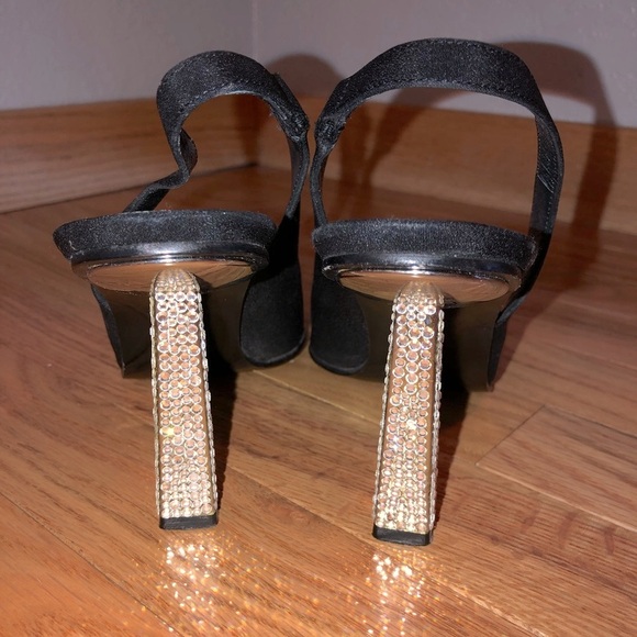 Vintage Stuart Weitzman Rhinestone Studded Mirror Heels - Picture 7 of 10